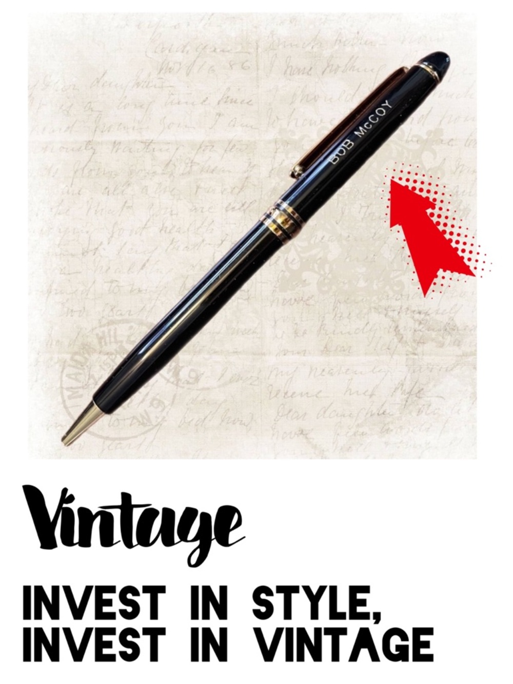 Reflection's Fine Writing Premier Instrument Ball Point Pen ENGRAVED VINTAGE - Picture 7 of 11